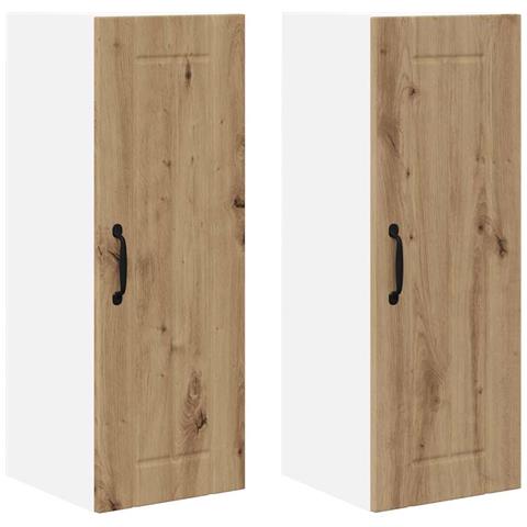 Mobile da cucina 2 pcs Rovere artigianale 30 x 31 x 80 cm - Foto 1