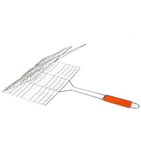 Griglia per pesce Elitehoff E-6256 con manico in legno 34x22cm - Foto 2