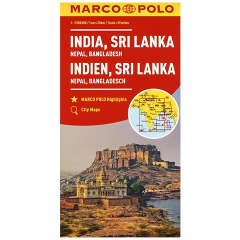 India, Nepal, Bangladesh, Sri Lanka 1:2.500.000 - Foto 1