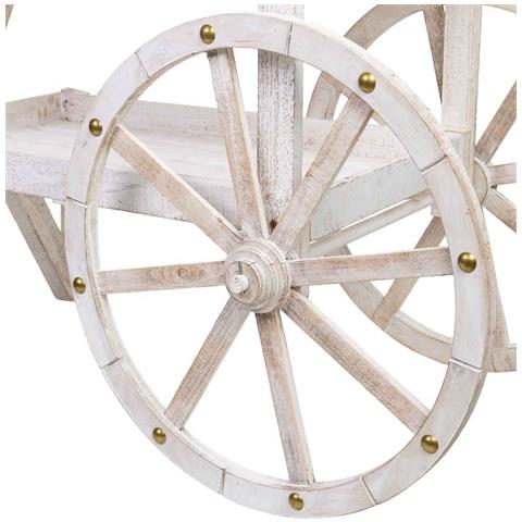 Carrello Espositivo-scaffale In Legno Bianco 143x60x170h Cm - Foto 8