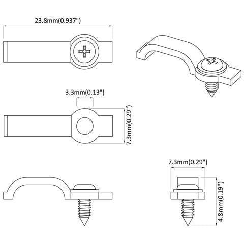 Clip per Striscia LED 12 pcs Trasparente 23,8 x 7,3 x 4,3 mm - Foto 6
