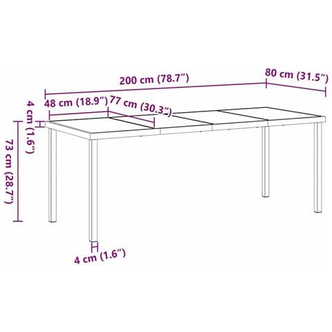 Set da Pranzo per Giardino 9 pcs Nero - Foto 8