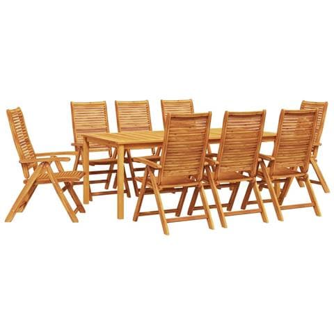 Set da Pranzo per Giardino 9 pcs Marrone - Foto 1