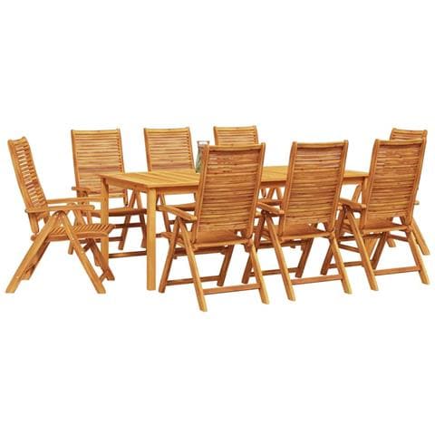 Set da Pranzo per Giardino 9 pcs Marrone - Foto 2