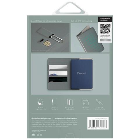 ""custodia Per Passaporto Rfid Uniq Belmont"" - Verde /avorio - Foto 7
