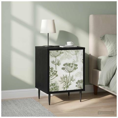 Armadio da Notte GOTHA 2 pz Rovere Nero 36 x 33 x 51 cm - Foto 2