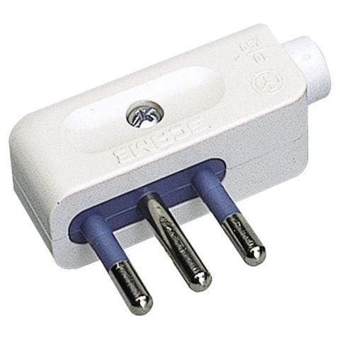 Spina Salvaspazio 10a 2p+T, 250 V, Uscita Cavo A 90° Bianco - Foto 1