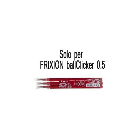 set 3 refill sfera frixionball clicker 0.5mm rosso - Foto 1