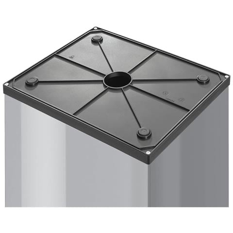 Pattumiera Big-box Swing Taglia L 35 L Argento 0840-121 - Foto 2