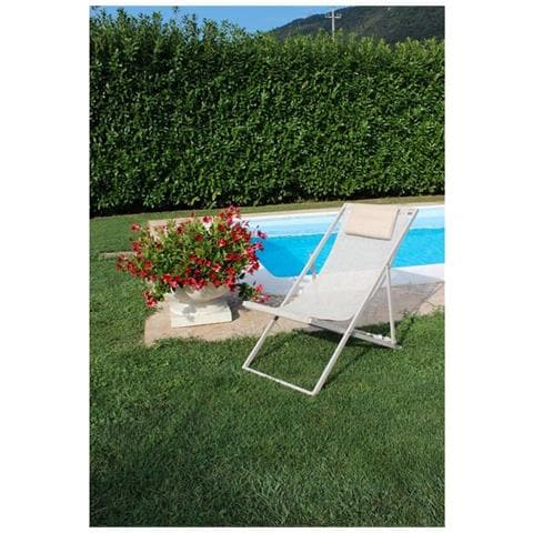 Sdraio In Alluminio Tortora E Textilene Da Esterno Giardino, Per Ristorante Agriturismo Albergo Hotel - Foto 1