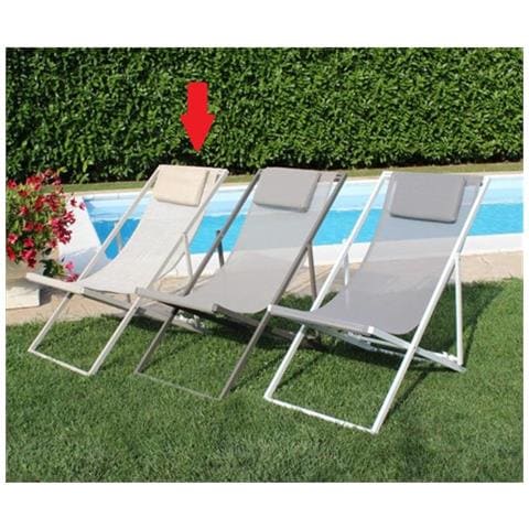 Sdraio In Alluminio Tortora E Textilene Da Esterno Giardino, Per Ristorante Agriturismo Albergo Hotel - Foto 2