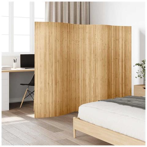Pannello Divisore Per La Stanza In Bambù Naturale 250x195 Cm - Foto 1