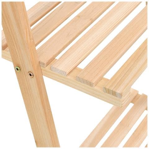 Scala Portaoggetti A Parete In Legno Di Cedro 41,5x30x176 Cm - Foto 2