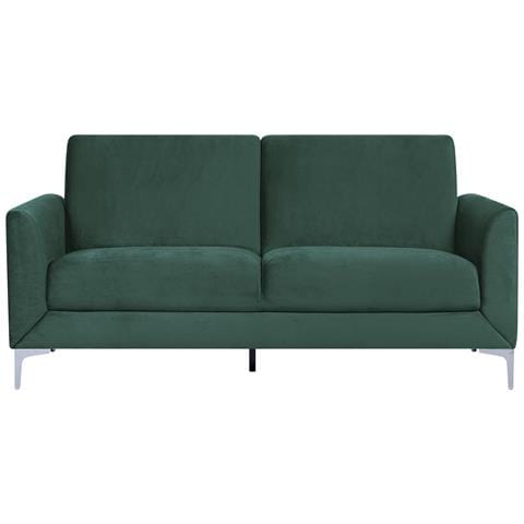 Divano 3 Posti In Tessuto Vellutato Verde Fenes - Foto 21