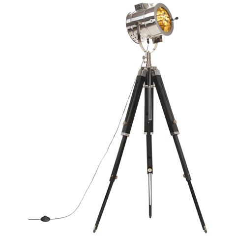 Lampada A Treppiede A Pavimento Legno Massello Di Mango 165 Cm - Foto 1