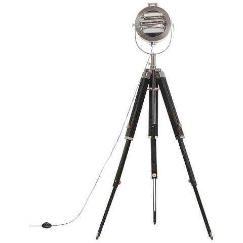 Lampada A Treppiede A Pavimento Legno Massello Di Mango 165 Cm - Foto 2