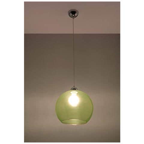 Ball - Lampadario A Sospensione In Vetro, Colore: Verde Cromato - Foto 2