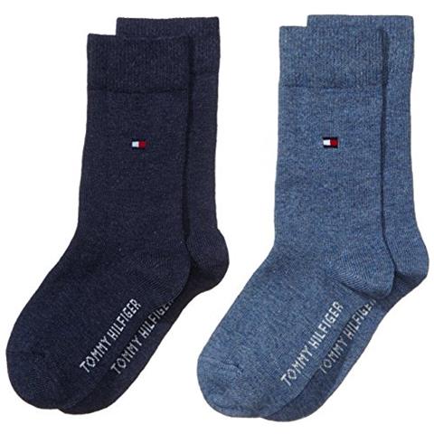 Children Sock Th Basic 2p Calze, Blu (jeans 356), 23-26 (pacco Da 2) Bambini - Foto 1
