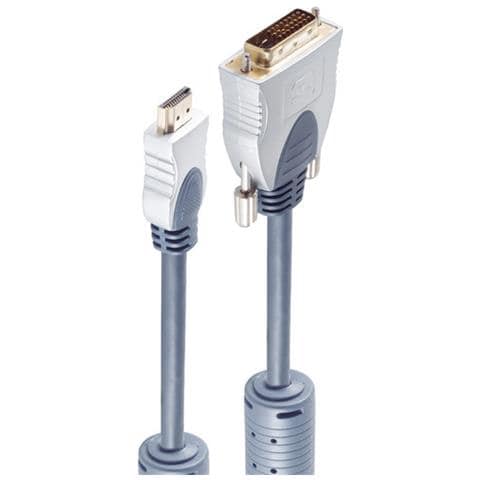SP77482 cavo e adattatore video 2 m HDMI tipo A (Standard) DVI-D Blu, Cromo - Foto 1
