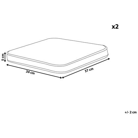 Set Di 2 Cuscini Tessuto Bianco Terni - Foto 8