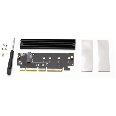 Adattatore PCIe x16 con Dissipatore di Calore M. 2 NVME - Foto 1