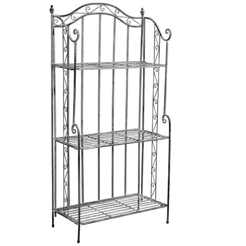 Étagère Scaffale In Acciaio A 3 Ripiani Daria - Darkslategray - Foto 1