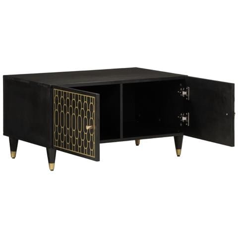 Tavolino Da Salotto 80x50x40 Cm Legno Massello Di Mango - Foto 2