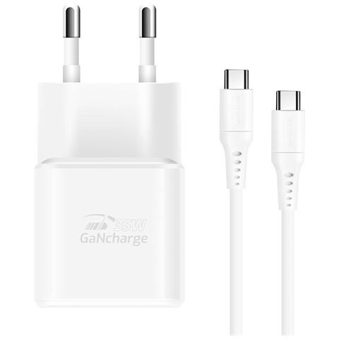 Caricabatterie Ultraveloce Gan Usb-c 35w Con Cavo Usb-c Da 1,2 M, Bianco - Foto 5
