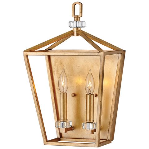 Applique Industrial Nordico Stinson Acciaio Ottone Antico 2 Luci E14 - Foto 1