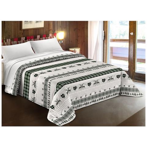 Trapunta Piumone Letto Invernale Imbottita 300gr Scaldanotti Sestriere 2 Piazze Grigio - Foto 1