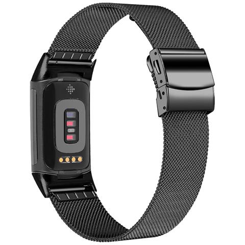 Cinturino In Acciaio Inossidabile Per Fitbit Charge5/6 Black - Foto 2