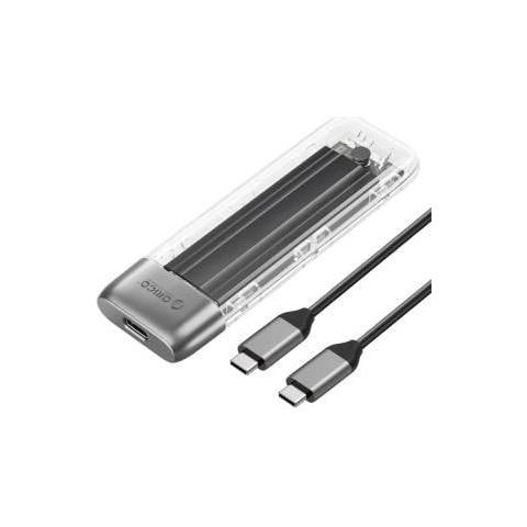 TXM2-C3 Box Esterno SSD Enclosure M. 2 NVME USB Type-C - Trasparente - Foto 1