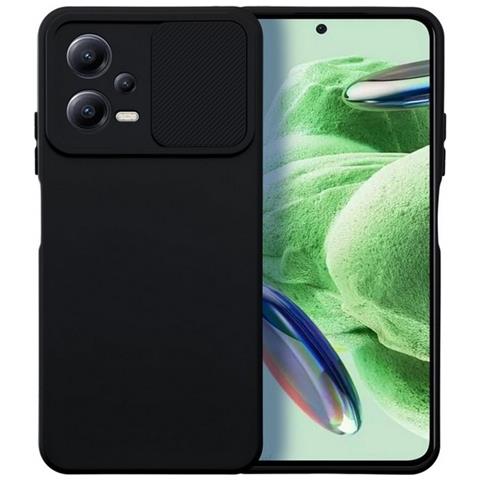 Custodia Tpu Silicone Cover Case Con Protezione Fotocamere Per Xiaomi Redmi Note 12 5g Black - Foto 1