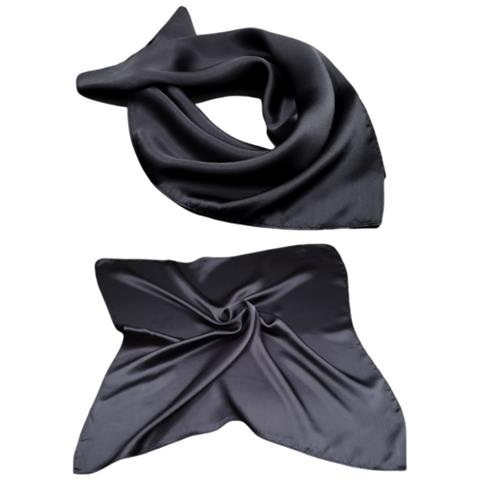 Elegante Sciarpa Quadrata In Seta Navyblue - Foto 3