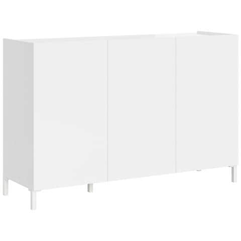 Madia 3 Ante 130x40x84 Cm Solaria Bianco Lucido - Foto 1