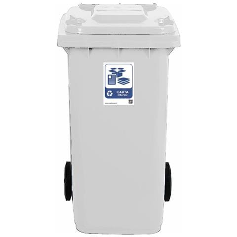 Bidone Per La Raccolta Differenziata Grande 240 Lt Marrone Condominio Hotel Ristoranti Certificato Uni En 840 Per Rifiuti E Riciclo - Foto 3