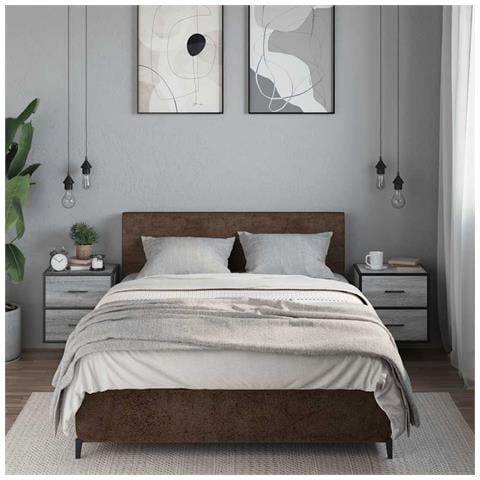 Comodini A Muro 2 Pz Grigio Sonoma 40x31x39,5 Cm - Foto 3