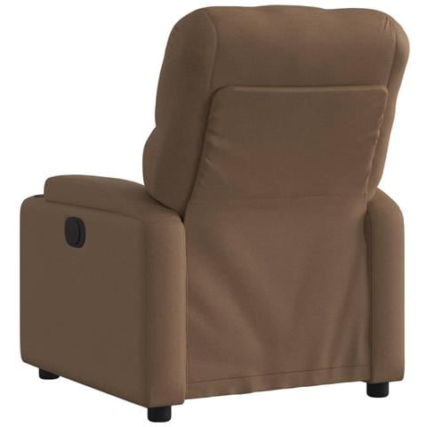 Poltrona Reclinabile In Tessuto Marrone - Foto 3