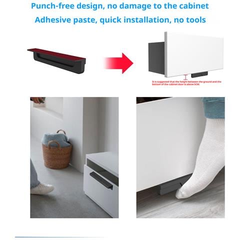 Maniglie Per Mobili In Silicone, Confezione Da 2 White - Foto 5