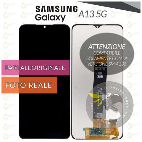 Display Samsung A13 5g Sm-a136 Schermo Lcd Touch Screen Vetro Pari A Originale - Foto 1