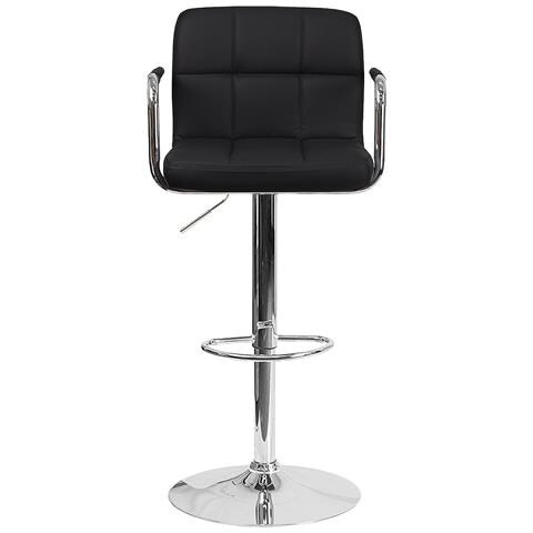 Set Di 2 Sgabelli Da Bar Neri Con Braccioli Mike - Foto 5