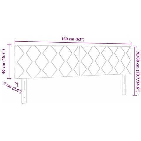 Testiera con luci a strisce a LED Talpa 160 cm Tessuto - Foto 9
