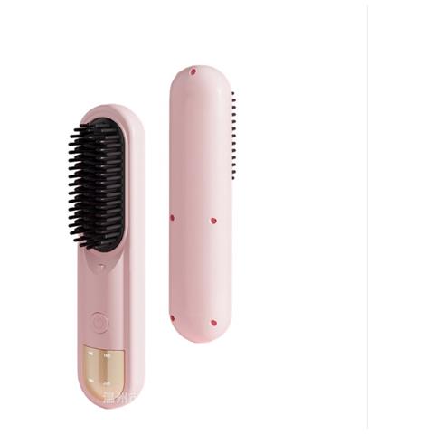 Spazzola Lisciante Ionica Senza Fili - Liscia E Arriccia, Antiscottatura, Ricaricabile Pink - Foto 1