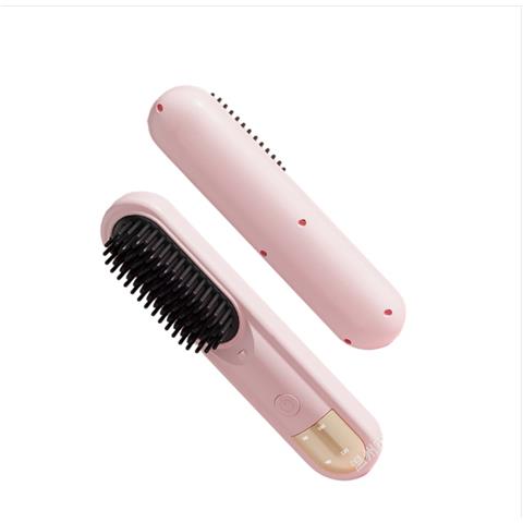 Spazzola Lisciante Ionica Senza Fili - Liscia E Arriccia, Antiscottatura, Ricaricabile Pink - Foto 2