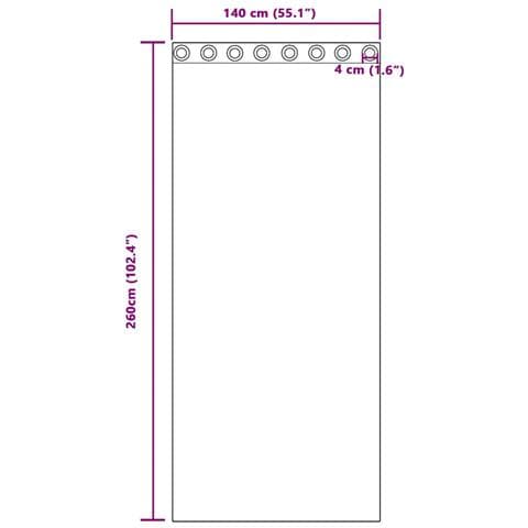 Tende con tende 2 pcs Crema 140 x 260 cm Velluto - Foto 8