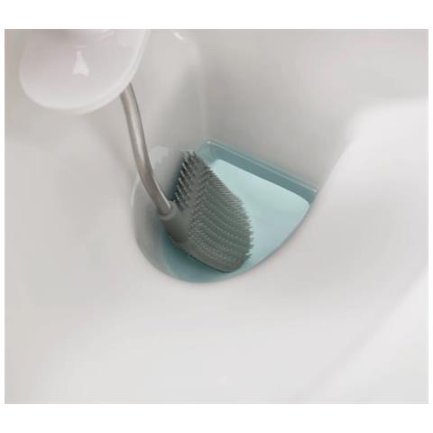 Spazzola Da Bagno In Acciaio Inossidabile Flex Design Igienico E Flessibile Testa A Forma Di D Per Pulizia Efficace E Ordine Colore Grigio Chiaro - Foto 4