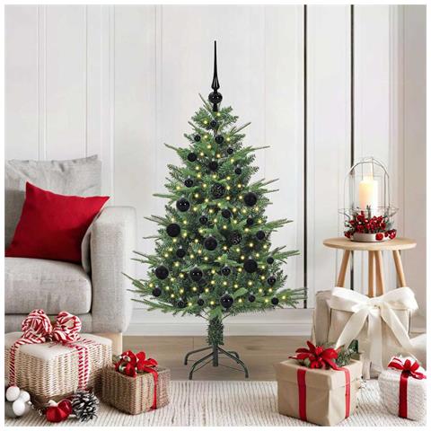 Albero di Natale artificiale preilluminato con set di palline - Foto 2