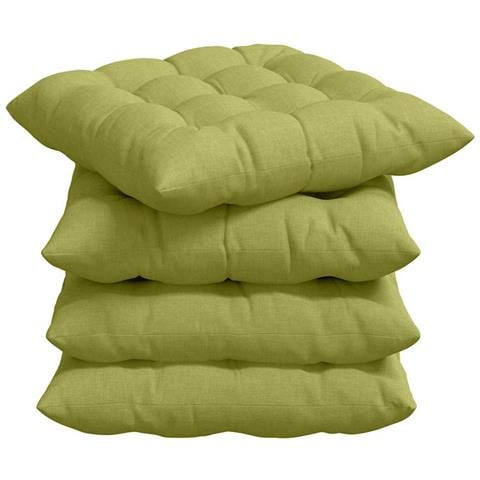 Cuscini per Seduta 2 pcs Verde chiaro 40 x 40 x 6 cm Tessuto - Foto 1