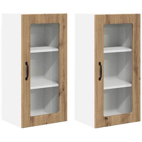 Pensile cucina 2 pcs Rovere artigianale 40 x 31 x 80 cm - Foto 1