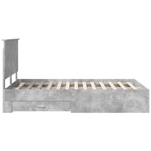 Struttura del letto con testiera Grigio cemento 120 x 200 cm - Foto 9